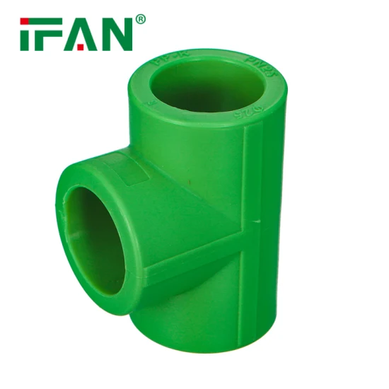 Colocaciones de tuberías Ifan PPR Color verde Tamaño 20 mm - 110 mm PPR Colocaciones en T