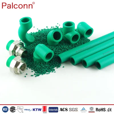 OEM Pn1.25MPa 25mm Tubos PPR de color verde o blanco para sistema de agua fría/caliente